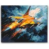 Vymalujsisam.sk Maľovanie podľa čísiel - Žlté bojové lietadlo Veľkosť: 40x50cm, Rám: Na plastovej doske
