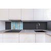 DIMEX | Dibond doska za kuchynskú linku | DBW-06040-290 Staré modré lamely | 60 x 40 cm + Dibond obkladová doska Dimex do kuchyne Staré modré lamely v rozmere 60 x 40 cm