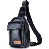 Bullcaptain kožená taška cez rameno Ragnar Čierny 4L