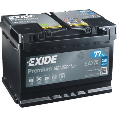 Autobatéria EXIDE Premium 77Ah, 760A, 12V, EA770