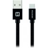 Swissten Datový Kabel Textile Usb / Usb-C 1,2 M Černý 71521201