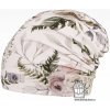 Bavlnená celopotlačená spadnutá čiapka Dráče - vzor 03 - biela, kvety Farba: Biela, Veľkosť: 50-52