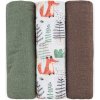 PetiteMars Petite & Mars Sada bambusová mušelínová Moussy Forest Fox 68 x 68 cm 3ks