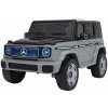 JOKO Elektrické Autíčko Mercedes Benz EQG 4x4, penové kolesá, kožené sedadlo, Prídavné LED svetlá, sivé