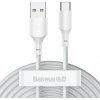 Baseus Simple Wisdom Súprava dátového kábla USB na typ C 5A (2ks/sada）1,5m biela TZCATZJ-02