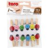 Toro Štipce na pradlo drevené s lienkou 12 ks