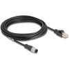 Delock 80811 RJ45 / M12 sieťové káble, prepojovacie káble CAT 5e S/FTP 5.00 m čierna 1 ks; 80811