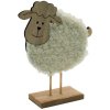 GOBA Veľkonočná dekorácia – Drevená ovečka s plyšom