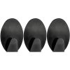 DURAmat Kúpeľňový háčik samolepiaci, čierny 3 ks