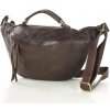MARCO MAZZINI Dámska kožená crossbody kabelka a ľadvinka | tmavohnedá VS7c