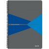 Blok, A4, linajkový, 90 listov, laminovaná kartónová obálka, LEITZ Office, sivá modrá
