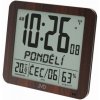 Rádiem řízené digitální hodiny s budíkem JVD hnědé DH9335.2, možnosť vrátenia tovaru do 12 mesiacov