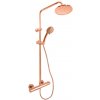 TERMOSTATICKÁ - Sprchový systém s termostatickou batériou, Zlatá Ružová - kartáčovaná TRM82.5/7-61ZRK, RAV Slezák