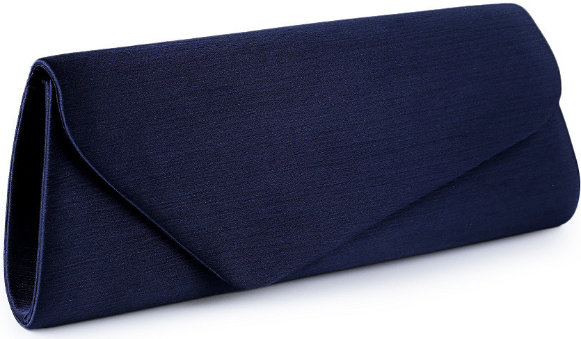 Kabelka listová kabelka saténová s vrúbkovanou štruktúrou modrá tmavá