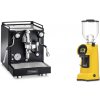 La Pavoni Cellini Classic, black + Eureka Helios 65, yellow