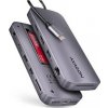 AXAGON HMC-12GM2, USB 10Gbps hub, 3x USB-A, USB-C, HDMI, DP, RJ-45 GLAN, M.2, SD/mSD, audio, PD 100W, kábel USB-C 50cm - HMC-12GM2