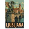 Vymalujsisam.sk Maľovanie podľa čísiel - Plagát Ľubľana Veľkosť: 40x60cm, Rám: Bez rámu, iba zrolované plátno