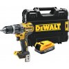 DeWALT DCD796E1T - AKU bezuhlíková príklepová vŕtačka 18V XR PowerStack™, 1×AKU 1,7Ah, nabíjačka, kufor TSTAK™