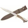 Vega Muela CHEVREUIL-22S lovecký nôž 22 cm, jelení paroh s ružicou, oceľ, kožené puzdro