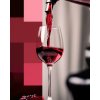 ZUTY Obrazy na stenu - Červené víno v skleničke Rámovanie: bez rámu a bez vypnutia plátna, Rozmer: 80x100 cm