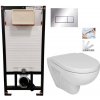 DEANTE Podstavný rám, pre závesné WC misy + SLIM tlačidlo chrom + WC JIKA LYRA PLUS + SEDADLO duraplastu SLOWCLOSE CST_WC01 051P LY5