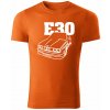 T-ričko BMW e30 line pánske tričko Farba trička: Oranžová, Farba potlače: Biela, Veľkosť: 3XL