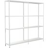 Kovový regál rozširovací Schulte 4504-W 1800x1800x350 mm, 8 políc, nosnosť 680 kg, biely