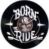 Dizajnové nástenné hodiny Discoclock 099 Born to ride 30cm (8058669496148)
