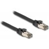 Delock Síťový kabel RJ45 Cat.6A, U/FTP, ultraohebný s vnitřním kovovým pláštěm, délky 15 m, černý