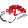 Pokorný-síte lajny beach volejbal Sport s ukotvením /červené/ PVC popruh 5 cm