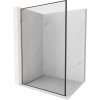 Mexen Kioto L, sprchová zástena Walk-In 90 x 200 cm, 8mm číre sklo čierny vzor, ružové zlato profil, 800-090-103-60-70