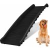 CEEDIR Rampy pre psov 156 cm Skladacia rampa pre psov s pČervenáišmykovými rohožami Pet Ramp Plastic Trunk Ramp Boarding Aid Čierna CEEDIR