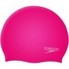 Speedo Plain Moulded Silicone Cap - electric pink uni