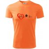 Moje srdce bije pre kávu - Pánske tričko Fantasy športové - XL ( Neon mandarine )