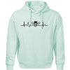 EKG včela - Oversized mikina pánska Moon - kratšia + širšia - 2XL ( Frost )