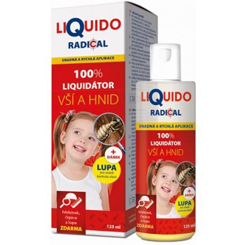 Liquido Radical pri výskyte vší a hníd 125 ml + hrebienok a čiapka Simply you pharmaceuticals darčeková sada