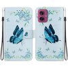 PROTEMIO 90397 ART Peňaženkový kryt pre Motorola Moto G55 5G BLUE BUTTERFLY