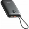 Swissten Power bank VOLTBOX 35W 20000 mAh s integrovanými káblami - USB-C, A, Lightning / čierna