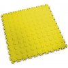 Žltá plastová PVC záťažová dlažba Fortelock Industry (peniažky) - dĺžka 51 cm, šírka 51 cm, výška 0,7 cm