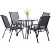 Dobse Záhradný set, okrúhly stôl + 4 stoličky