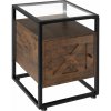 tectake 404686 nočný stolík kidderminster 40x43x60,5cm - industriálne drevo tmavé, rustikálne