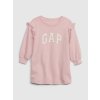 GAP Baby mikinové šaty s logom Ružová 3YRS Ružová Ružová