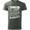 1981 v kocke - Klasické pánske tričko vyššej gramáže - 4XL ( Tmavá bridlica (sivá so zeleným nádychom) )