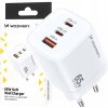 Nabíjačka GaN Wozinsky CGWCW 65W USB-A / 2 x USB-C - biela