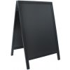 Ponuková stojanová A-tabuľa WOODY 85x55 cm, lakovaná čierna, 1ks
