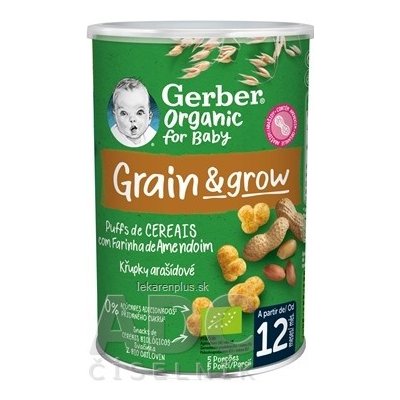 Gerber Organic CHRUMKY Kukurično-ovsené arašidové (od ukonč. 12. mesiaca) 1x35 g