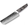 IZMAEL Damaškový kuchynský nôž Takeno Nakiri/Čierna/Sivá 17.5 cm