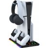 Multifunkčný nabíjací stojan s chladením pre PS5/PS5 Slim čierny