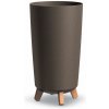 PROSPERPLAST Kvetináč GRACIA TUBUS SLIM ECO WOOD kávový 23,9cm