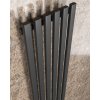 Radiátory - MC Montana | kúpelňové | DEKORATÍVNY VERTIKÁLNY RADIÁTOR 6 | veľkosť - 1200/450 mm, farba - Čierna štruktúra